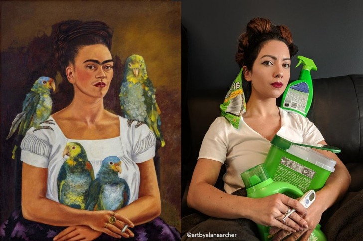 Nogmaals Frida Kahlo in quarantaine.