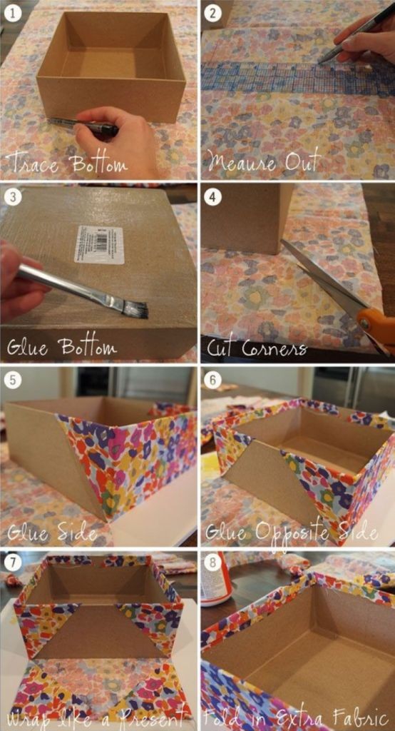 4. una tecnica semplice che funziona sia con la stoffa che con la carta da pacchi