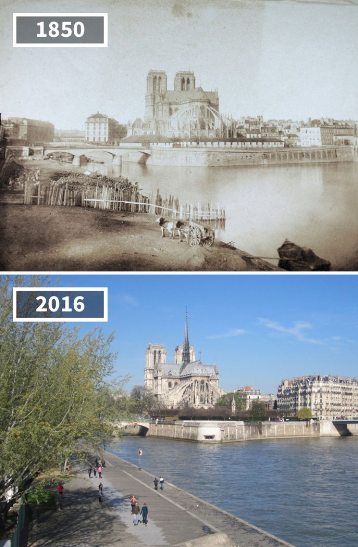 De stad is door de eeuwen heen veel veranderd, maar in Parijs blijft één ding zeker: de kathedraal de Notre Dame op het eiland langs de Seine