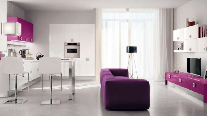 6. In een moderner huis kun je ervoor kiezen om variaties en tinten van dezelfde kleur te gebruiken om ruimtes te scheiden