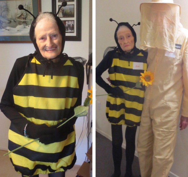 7. Il n'y a pas d'âge pour s'amuser : elle a 88 ans, lui 92 et ils ont acheté des costumes pour se déguiser pour Halloween