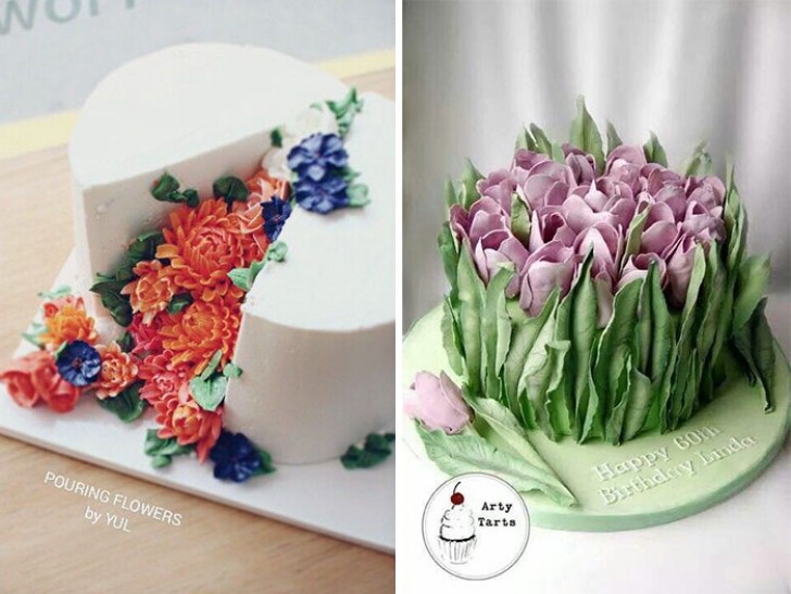 7. Zwei wunderschöne Beispiele für Kuchen, die völlig... natürlich aussehen!