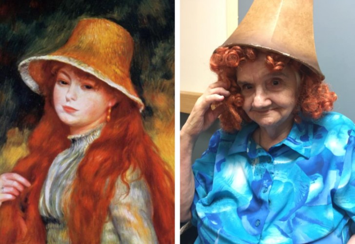 2. Margret Beaver è diventata "La giovane con cappello di paglia" (1884) di Renoir grazie ad un paralume