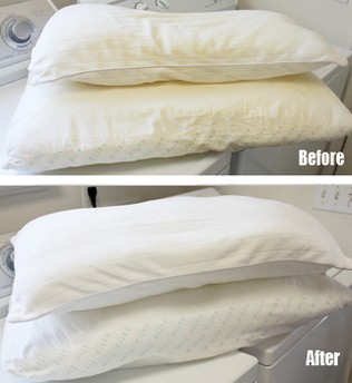12. Remover las manchas amarillas de las almohadas