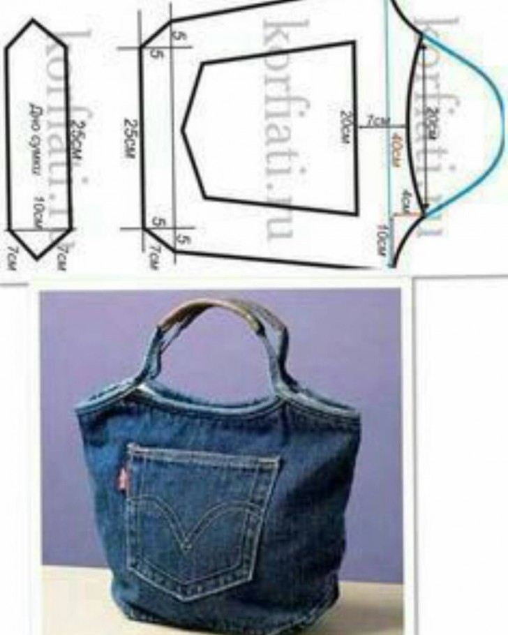 7. Per chi ha un po' più di manualità, ecco un'idea utile per riciclare jeans