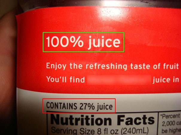 2. "100% jus"... ou 27% ?