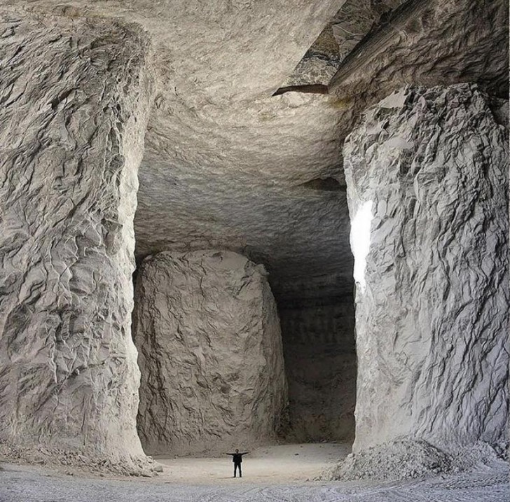 De zoutmijn in Garmsar, in Iran.