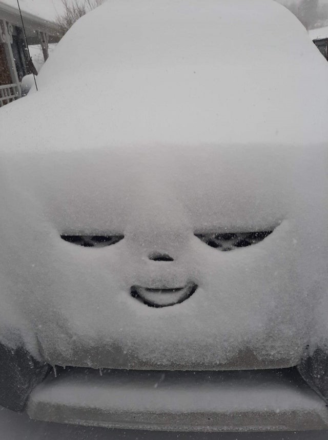 "La mia macchina sembra abbastanza felice della tempesta appena avvenuta"