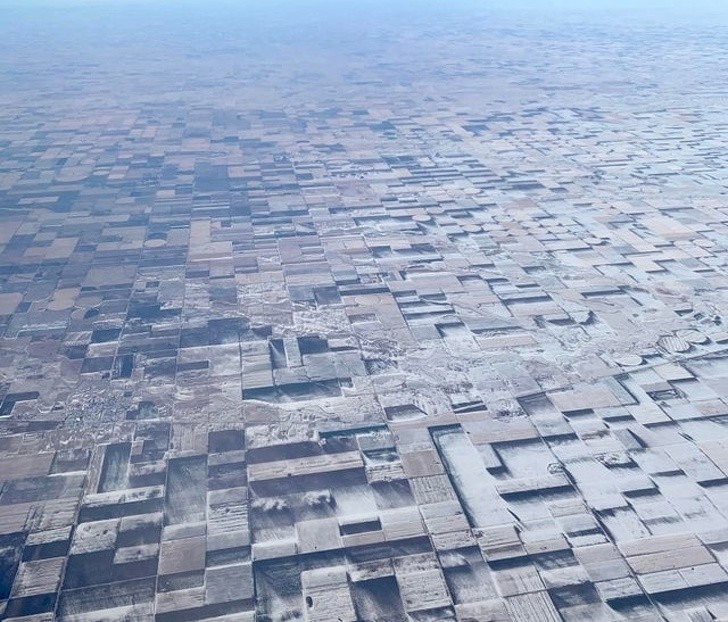 Dies sind die Plantagen in Colorado von oben gesehen....mit einem erstaunlichen 3D-Effekt!