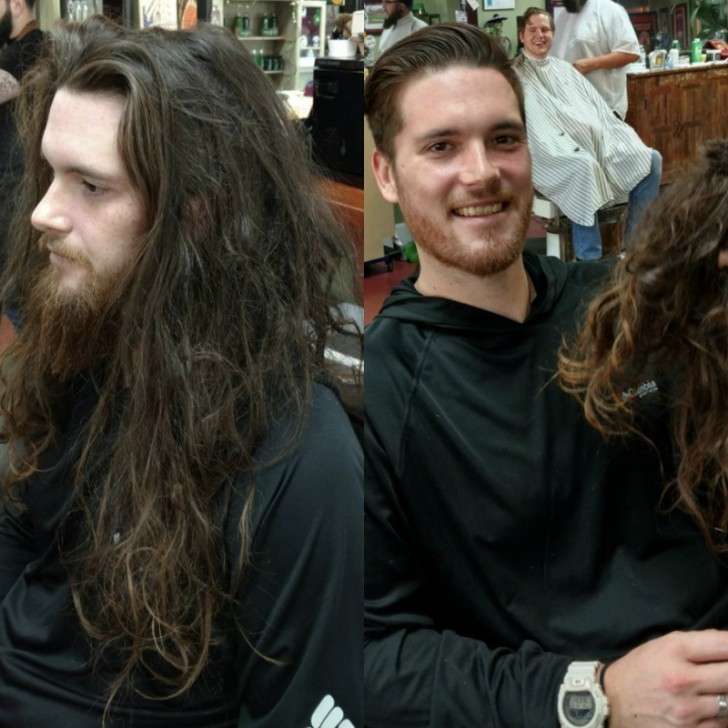 4. Gli ci sono voluti parecchi anni per farsi crescere quei capelli...e solo pochi minuti per liberarsene!