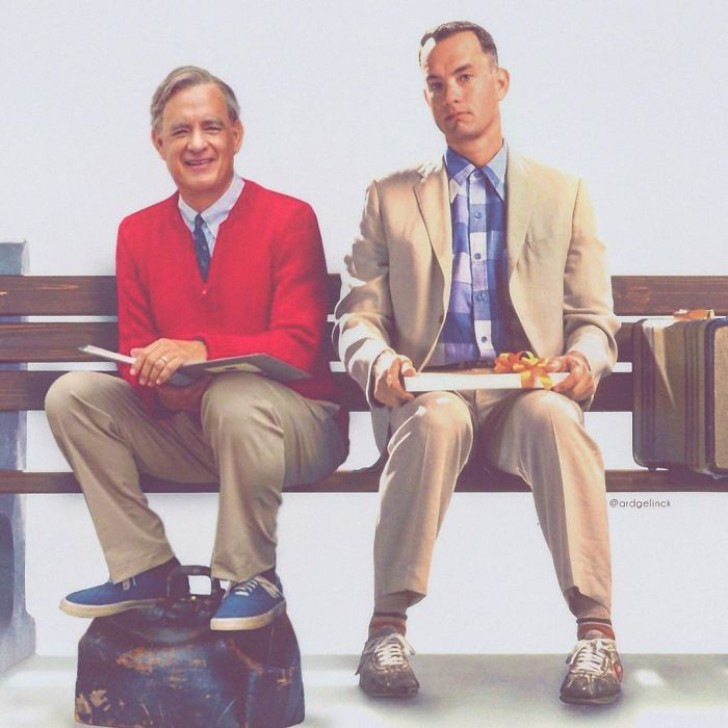 15. Tom Hanks neben seinem Forrest Gump
