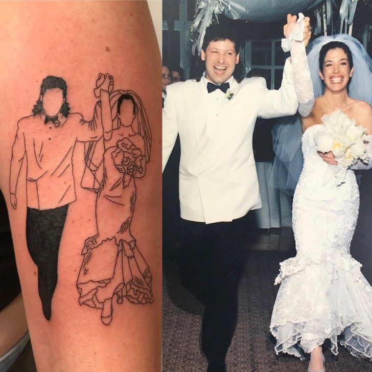 11. "Da una foto di nozze dei miei genitori a un emozionante tatuaggio"