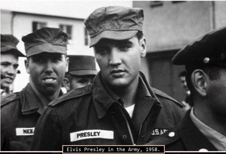6. Elvis Presley während seines Dienstes in der U.S. Army, 1958