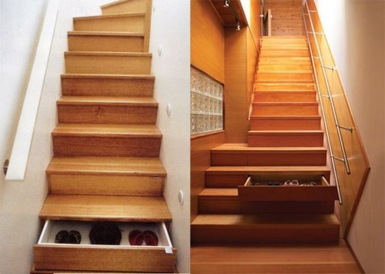 Immaginate quanto spazio a disposizione considerando un cassetto per ogni scalino.