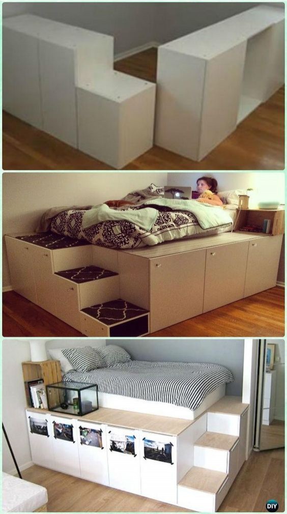 Una soluzione molto comoda e allo stesso tempo stilosa è quella del letto contenitore con piccola scala incorporata...il massimo del comfort!