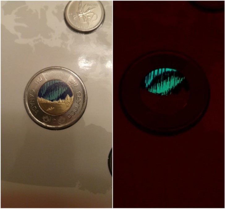 13. Die kanadische Zwei-Dollar-Münze leuchtet im Dunkeln!