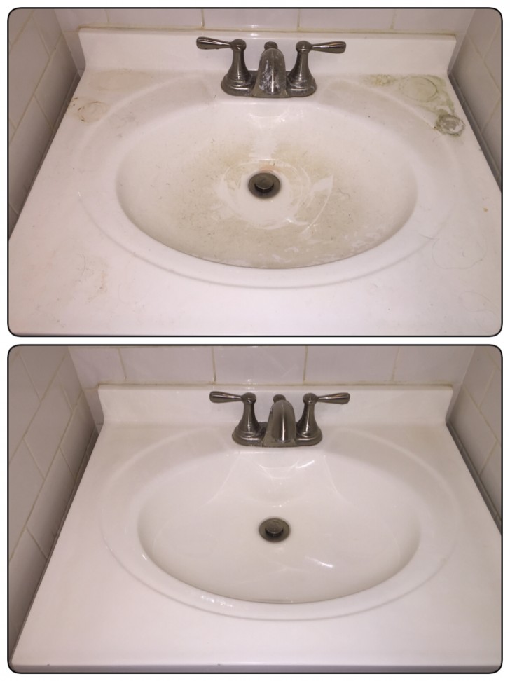 12. Das Waschen eines verschmutzten Waschbeckens kann sehr befriedigend sein!