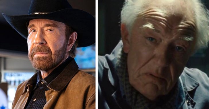 Chuck Norris und Sir Michael Gambon sind beide in den 80er Jahren, aber sie sehen nicht gleich alt aus