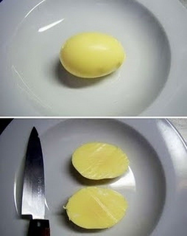 15. Per gustarvi un "uovo dorato" sodo, agitate un uovo crudo per due minuti e poi fatelo bollire normalmente