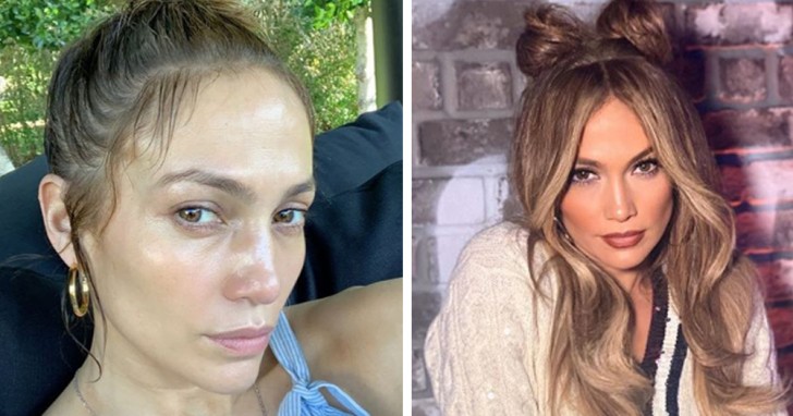 1. À 50 ans, Jennifer Lopez force l'admiration avec ou sans maquillage !