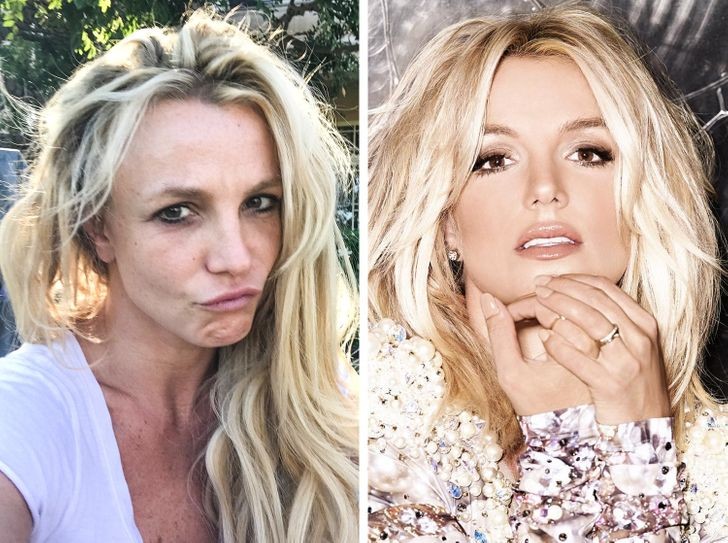 2. Die arme Britney hatte schon viel schlimmere Momente... hier sieht sie auch ohne Make-up gut aus!