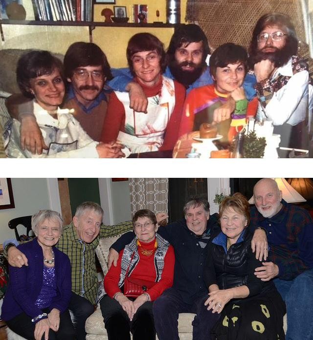 Le même groupe d'amis, toujours à la veille du Nouvel An : une véritable amitié qui dure depuis 50 ans !