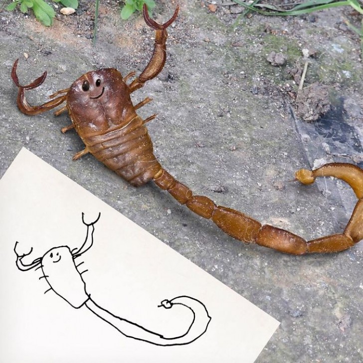 Eh bien, peut-être qu'un scorpion comme ça serait encore moins effrayant, surtout pour mes enfants !
