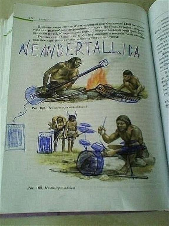 11. Le premier groupe de metal de l'histoire de l'humanité : les "Neandertallica" !