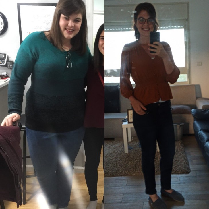 12. Dopo 1 anno e 5 mesi, questa ragazza è riuscita a perdere quasi 62 kg!