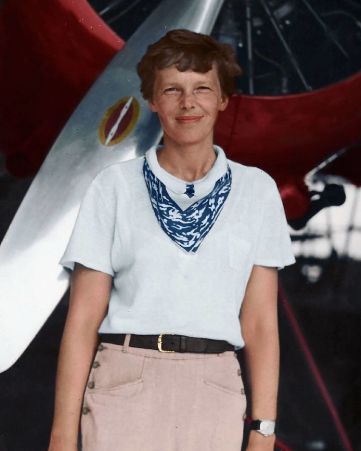 L'aviatrice Amelia Earhart. Date de la photo inconnue.