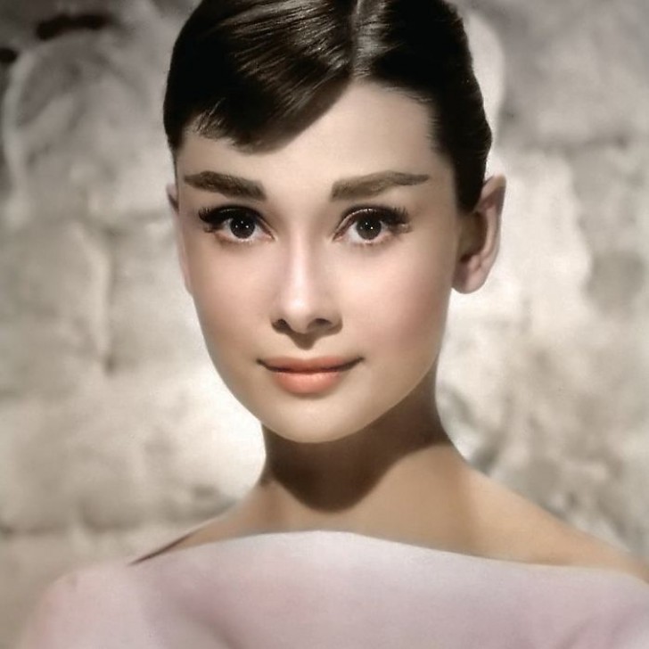 L'icona del cinema Audrey Hepburn. Data sconosciuta.