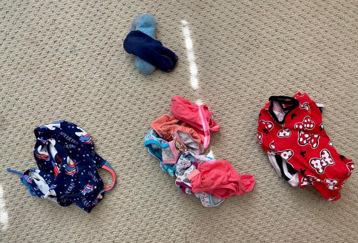 My 7-year-old son packed his suitcase to go to the beach for a week: no clothes, just underwear and socks!