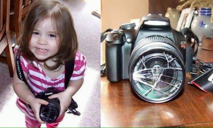 Non lasciate mai la vostra macchina fotografica nelle mani del piccoletto di casa!