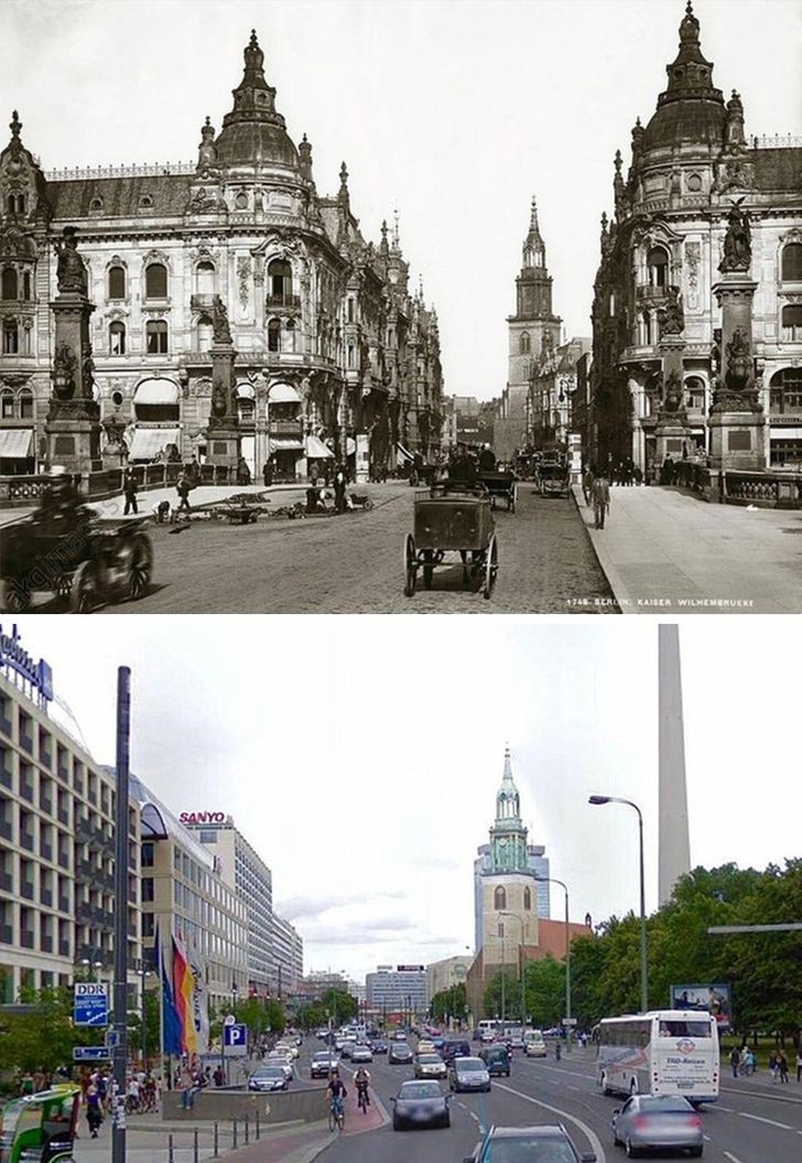 9. Berlino nel 1890 e oggi