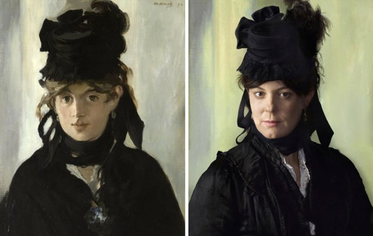 7. Berthe Morisot, una pittrice impressionista francese (1872) e Lucie Rouart (a destra) sua pronipote