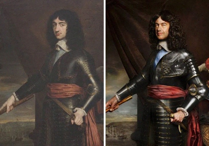 8. Charles II. von England (1653) und Lord Charles Fitzroy direkter Nachfahre von Charles II
