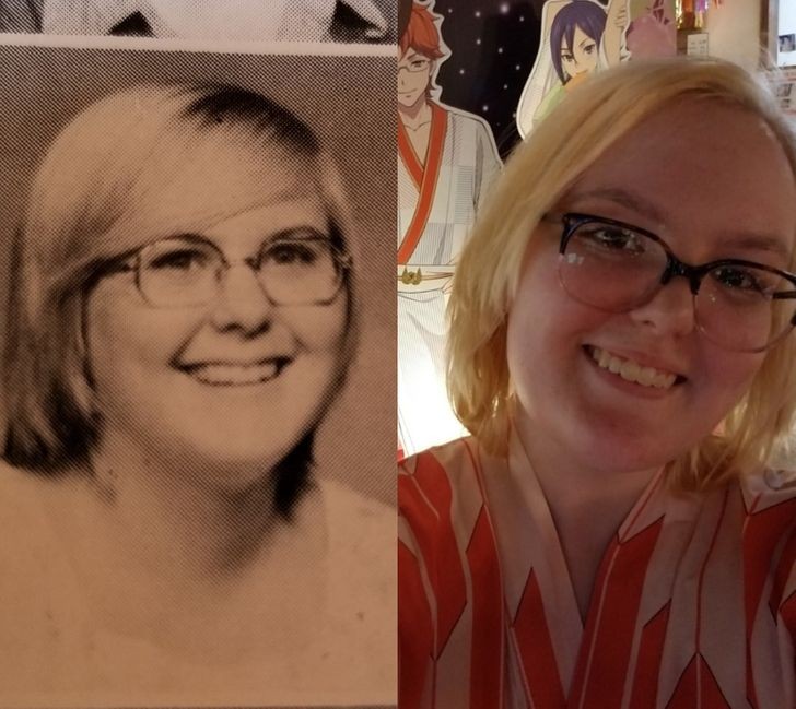 Mother and daughter like to wear ... the same glasses!