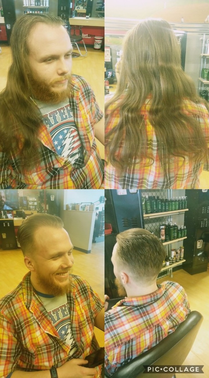 Dieser junge Mann fühlte sich depressiv und hatte ein geringes Selbstwertgefühl: Jetzt hat ihn der neue Haarschnitt wieder aufleben lassen!