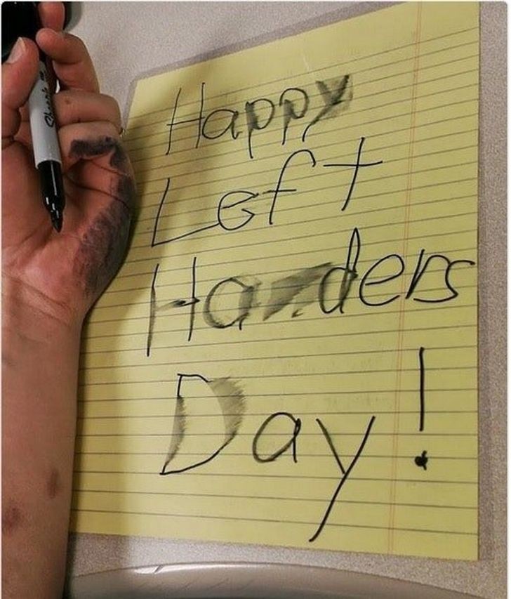 1. "Happy Left Handers Day!"