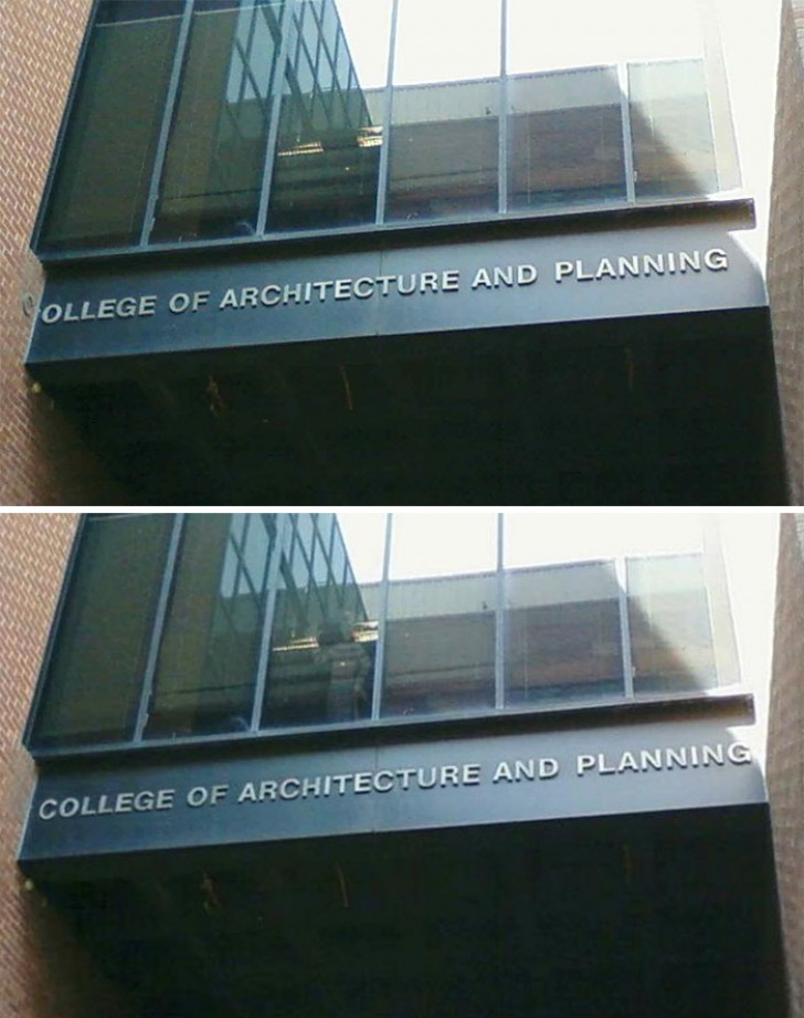 12. Non, l'université d'architecture n'a pas fait une telle erreur...