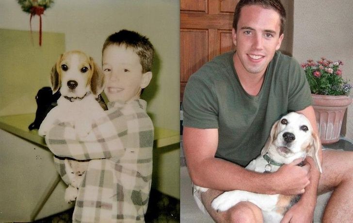 The bond between me and my dog is unbreakable: these two photos are proof of that!