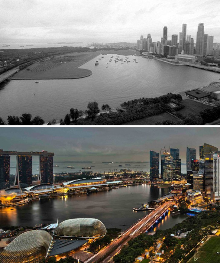 Singapur im Jahr 2000, verglichen mit der heutigen Metropole!