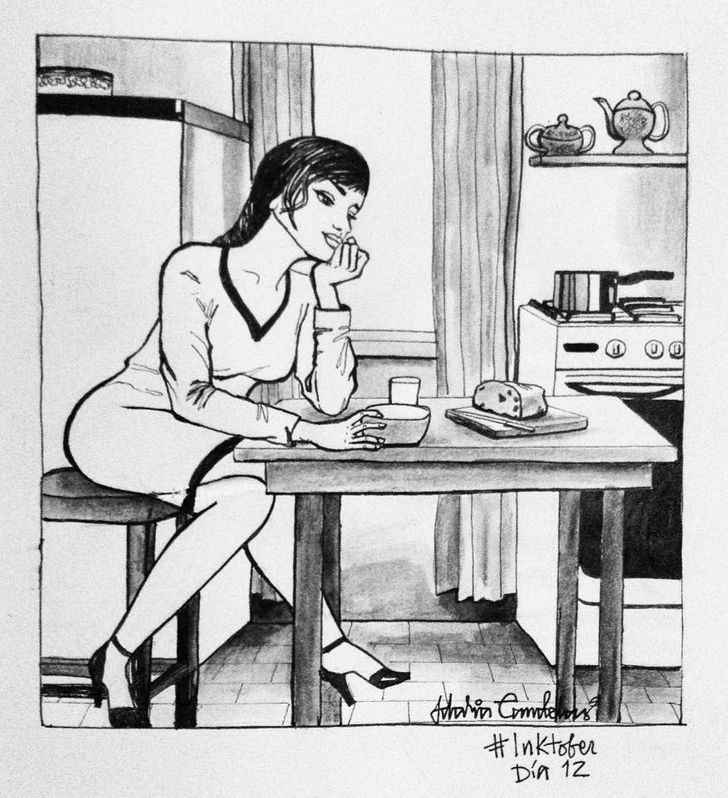 Pour une femme qui vit seule, le déjeuner ou le dîner ne sont pas un fardeau, ni des rituels qu'il faut nécessairement partager avec quelqu'un...