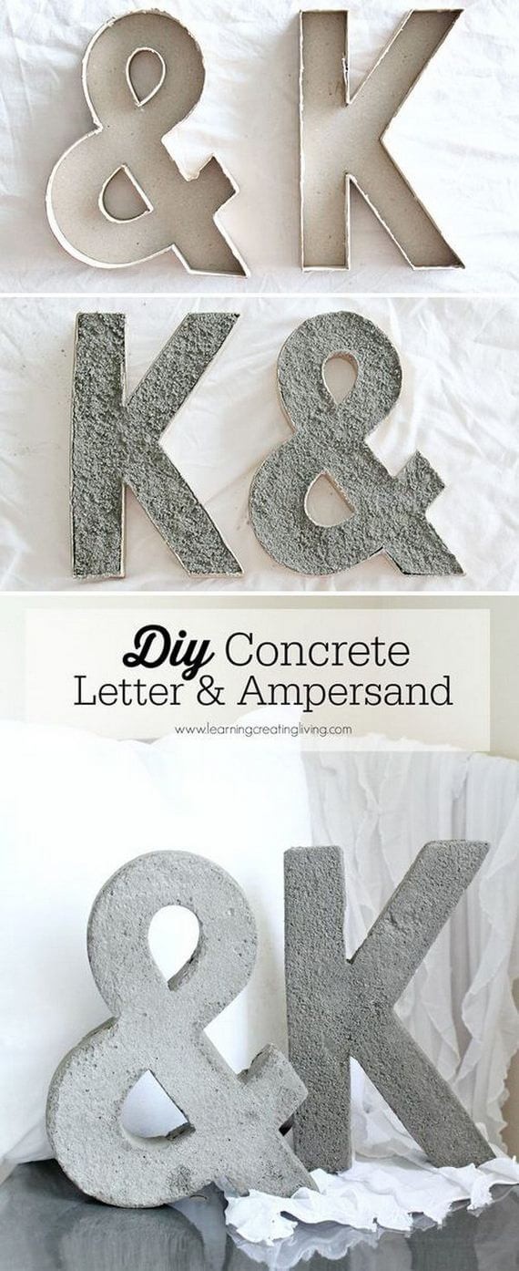4. Usate il modello di cartone per creare lettere di cemento: potreste addirittura usarle per decorare un'aiuola in giardino