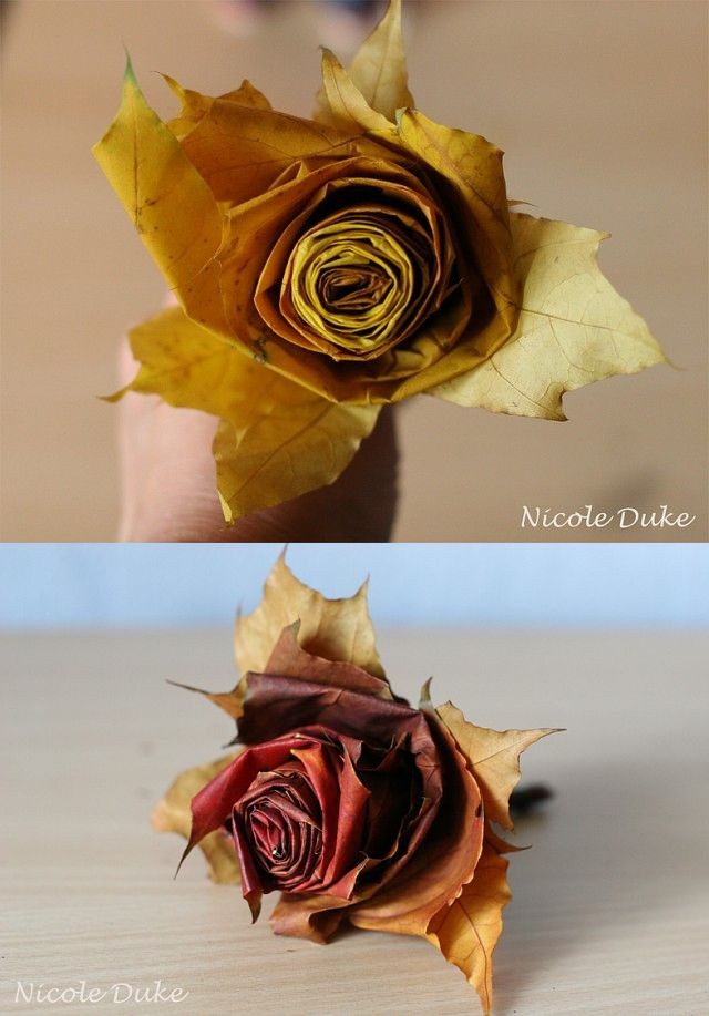 7. Ecco le vostre rose: i vari colori delle foglie usate conferiranno sfumature straordinarie