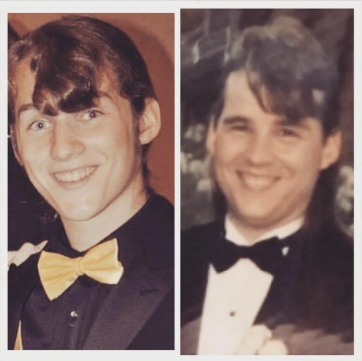 13. Eu (à esquerda) e meu pai (à direita), 18 anos depois