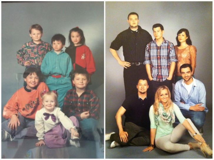 5. Nous tous, les petits-enfants, avons offert cette photo à ma grand-mère pour fêter son 70e anniversaire