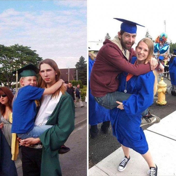 7. Mi hermano y yo cuando él se graduó...¡y cuando me gradué yo!