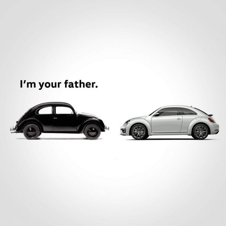 11. "Ich bin dein Vater", sagte der alte Käfer zum neuen Modell. Brillant!