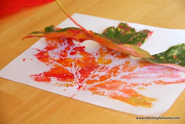 6. Dipingete la foglia e poi imprimetela sulla carta per creare fantastici quadretti botanici
